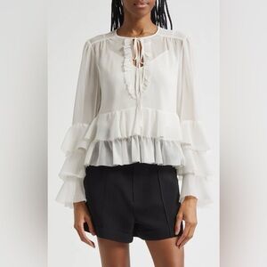 Cinq á Sept Steffina Layered Ruffle Top